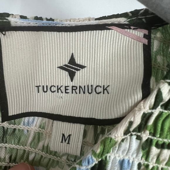 EUC Tuckernuck Floral Maxi Dress - Green and Blue - Picture 9 of 11